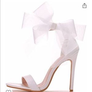 Beautiful statement stiletto heels with tulle bow detail